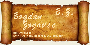 Bogdan Zogović vizit kartica